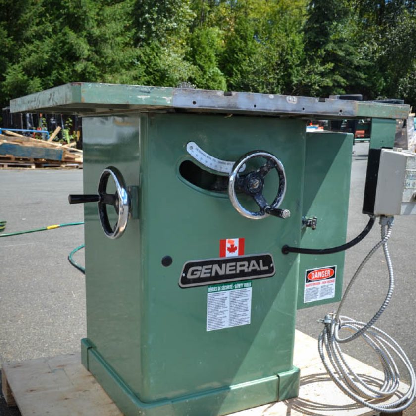 Used General 350 10″ 3HP Tilting Arbor Table Saw – Coast Machinery Group