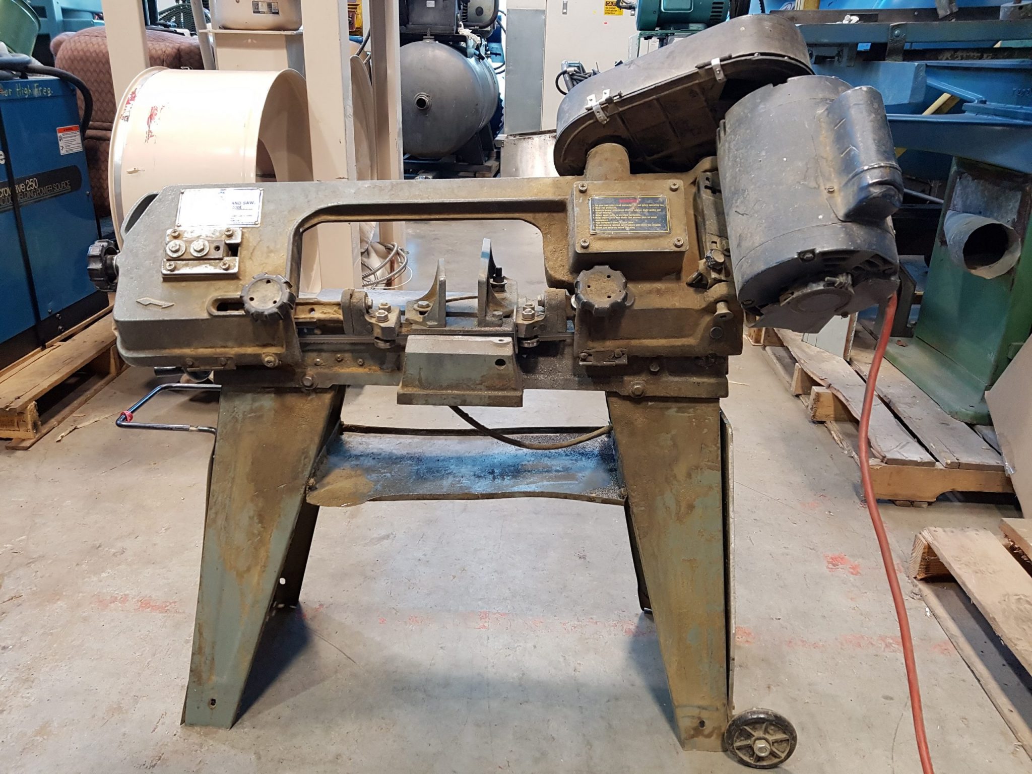 A Warco 1/2 Inch Metal Cutting Band Saw, And A Black Decker Bench ...