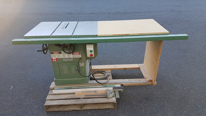 General 350 shop table saw