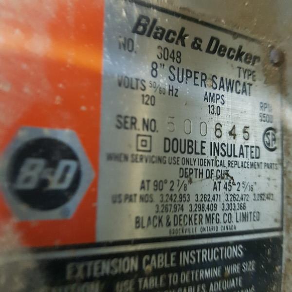 Used Black Decker 8