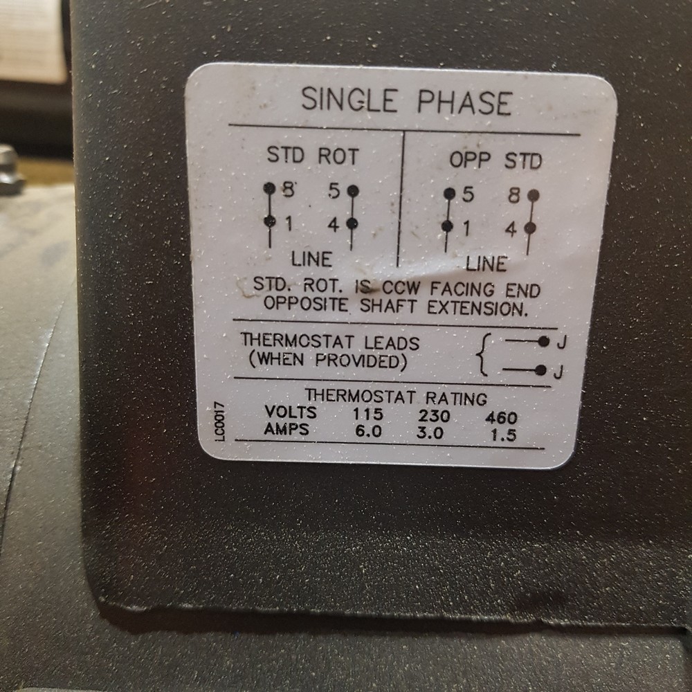 Used Baldor 5 HP Single Phase Motor – Coast Machinery Group