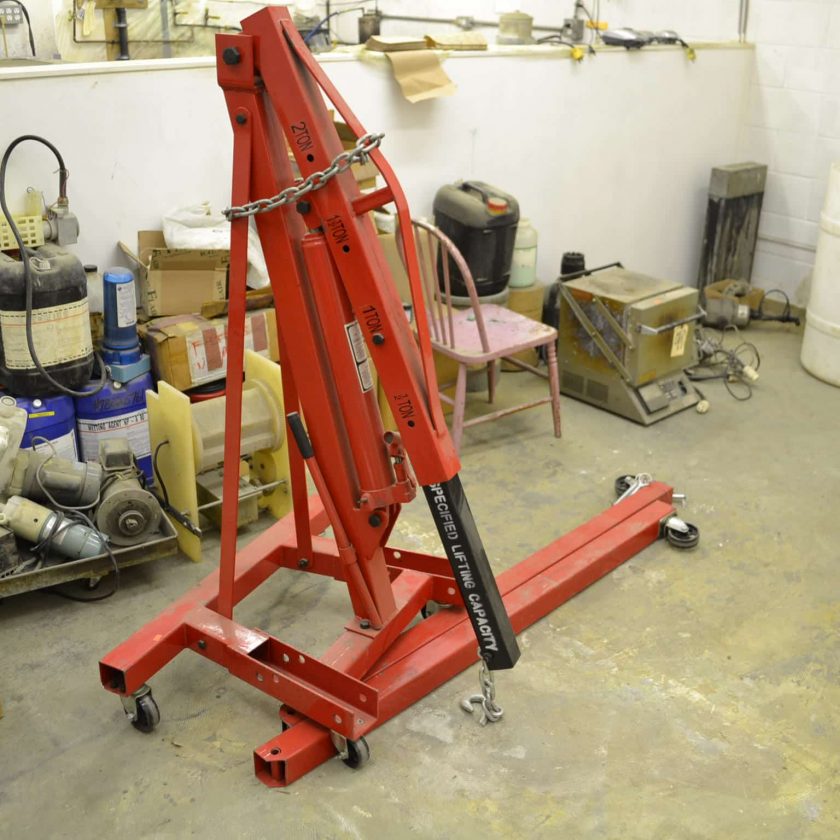 2 Ton Hydraulic Folding Engine Crane Stand Hoist lift Jack With Wheels ...