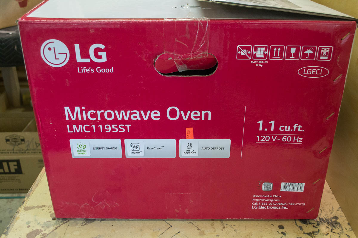 lg microwave oven lmc1195st