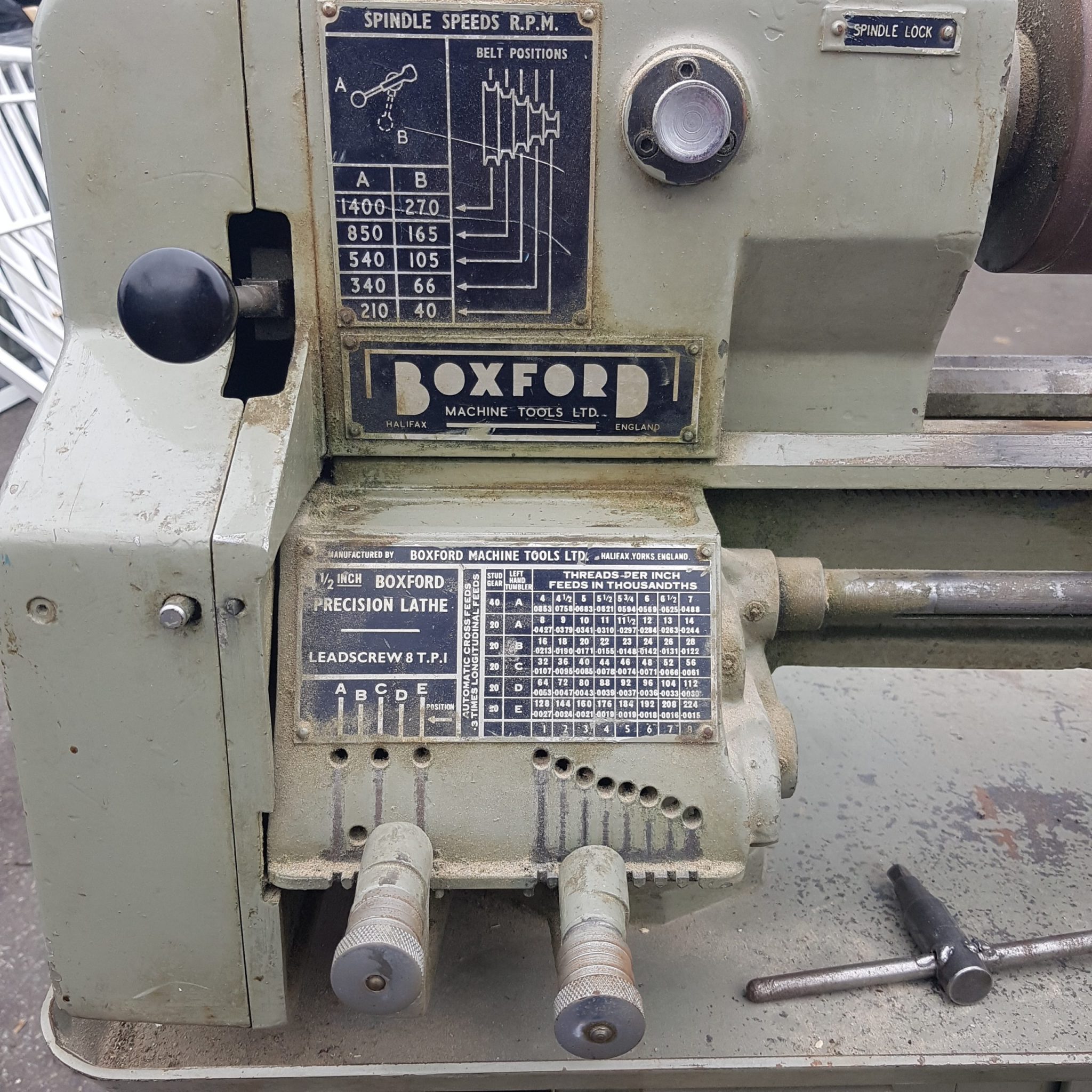 Boxford Lathe Serial Numbers